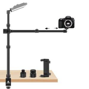 [미국배송] 아일라잇 카메라 책상 마운트 스탠드 오버헤드 휴대폰 홀더가 있는 조절 가능한 마이크 붐 암 스탠드 슈어용 클램프 5/8인치 3/8인치 1/4인치 나사 블루 예티 로드 엘가토 피핀 HYPERX용 나사