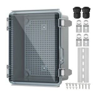 Joinfworld 야외 WiFi 인클로저 날씨 보호 잠금 박스 플라스틱 방수 스위치 라우터 8.7x6.7x4.3