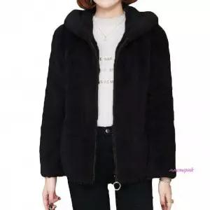 여성용 털 후드 아우터 패딩 겨울 점퍼 보온 안감 털안감tuv071