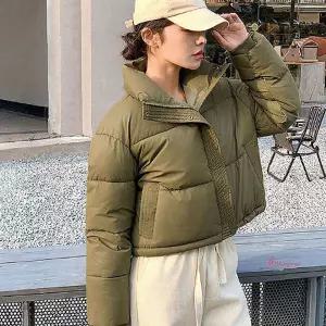 여성 하이넥 캐주얼 잠바 패션 1P 점퍼 크롭 패딩wxy891