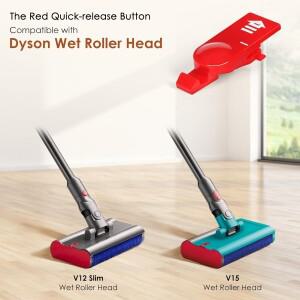 보라식 다이슨 호환 V12s/ V15s 서브마린/옴니글라이드 습식 롤러 헤드용 스프링이  릴리스 캐치 레드 클립