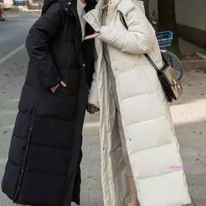 여성 롱패딩 여자 박시핏 캐주얼 후드 오버핏uvw958