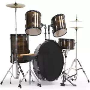 Ktaxon 22인치 드럼 세트 심벌 스탠드 하이햇 스틱 페달 의자 및 바닥 탐이 포함된 5피스 풀사이즈