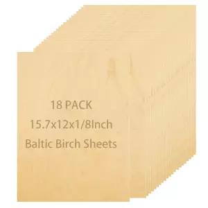 ACXFOND 18pcs 발틱 자작나무 합판 시트 12 x 15.7 1 /8 인치3 mm 공예용 얇은 목재 보드 DIY 학교