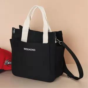 캐주얼 탈부착어깨끈 여성 캔버스 토트백 나들이 대학생룩 에코백여자가방 캐쥬얼