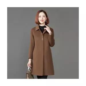 볼사스 여자코트 슬림핏 롱 중년 50대 엄마옷 코트 울 양면 캐시미어 ADOR4