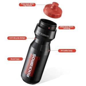 호환 ROCKBROS 사이클링 물병 600-750ml MTB 도로 자전거 홀더 스퀴즈 머그잔 러닝 클라이밍 스포츠 주전자