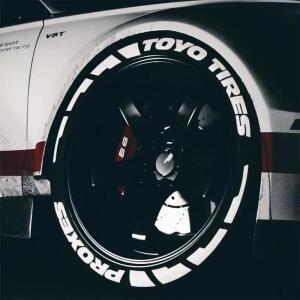 8pcs 자동차 타이어 장식 스티커 튜닝 범용 3D 영구 PVC Decals 바퀴 TOYOTIRES