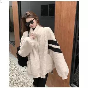 오버핏 가오리 뽀글이 후리스 집업 플리스 DHH-D17뽀이 뽀이점퍼 뽀이잠바 양털 여성자켓 플자켓 플털 퍼점