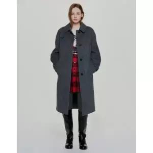 헤지스레이디스 [25FW][HSCO-5D009] 포켓배색 울캐시미어혼방 코트