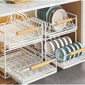 슬라이딩선반 싱크대 정리대 선반 양념통 그릇 접시