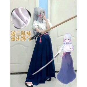 의상 의상 카미사토 튬 페 동백꽃 슈트 검도 애니 기모노 아야카