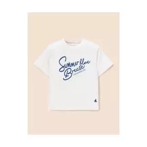 빈폴 키즈 그래픽 반팔 티셔츠 아이보리 (BI5342U110) 307389