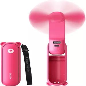 지슬라이프 휴대용 미니 선풍기 3인치 USB 충전식 근무 시간 1219시간 파워 뱅크 손전등 여행용 포켓