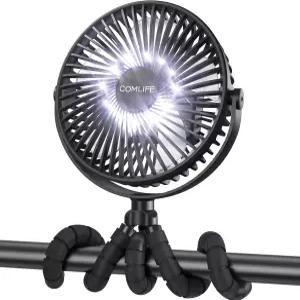 LED 랜턴이 장착된 캠핑용 선풍기10000mAh 충전식 배터리 작동식 선풍기 최대 주행 시간 47시간 속도 3배