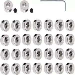 RC 비행기 모형 항공기용 YXQ 착륙 기어 휠 스톱 0.12 /3.1mm 칼라30팩