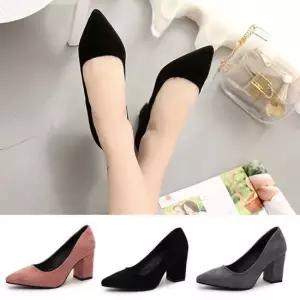 검정구두 통급 여자구두 여성 가을 구두 스웨이드