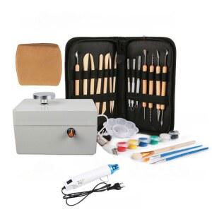 초미니 도자기만들기 패키지2 그릇 업그레이드 플러그 접시 도예 취미 머신 키트 DIY