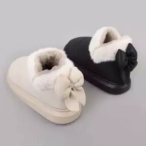 겨울 리본 패딩부츠 안감퍼 방한화 가벼운 신발 털신