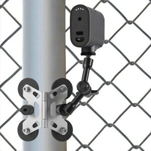 메보 스타트용 마그네틱 카메라 펜스 마운트, 휴대폰/고프로용 포스트 마운트, 1/4인치 스레드 포인트 2개, 유연한 힌지 카메라 홀더, 야구/테니스 경기/소프트볼 녹화용