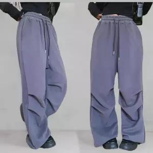 [하프클럽/]여성 기모 와이드 드로우 팬츠 면혼방