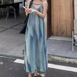 나시 나염원피스 여성 원피스 바캉스 휴양지룩 (WFKEOS0)