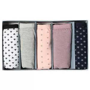 성인 여성용 속옷 미디 삼각 면스판 팬티 5매입