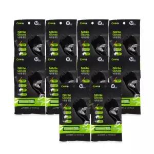 ( )니트릴장갑 M(10매 블랙)-10개 위생장갑 고무장갑 라텍스 비닐장갑 미용장갑 블랙장갑 작업용장갑