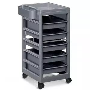 CART-501(회색) 미용실카트 미용웨건 서랍트롤리 이동 WEC7521