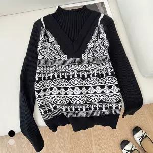 KARRA 유니크레이어골지니트_A5W0822