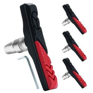 RUJOI 자전거 브레이크 패드 세트, 육각 너트와 와셔가 있는 V 슈즈, 크루저 MTB 산악 자전거용 V-브레이크 교체 세트