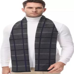 남성 스카프 겨울 웜 롱 클래식 패션 비즈니스 격자무늬 솔리드 컬러 선물