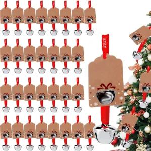 소울첸 30세트 크리스마스 신념 벨 장식 슬리 징글벨과 대량 실버 트리 파티 선물