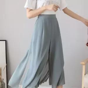 [퍼니메이커]G122413 쉬폰레이어드 팬츠 뒷밴딩 치마바지 여성바지