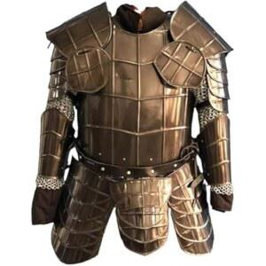 항해 수공예 다크 드레이크 블랙닝 판타지 갑옷 수트 u2013 가슴판, 폴드론, 브레이커스, 그리브스가 포함된 중세 바디 코스튬, LARP, 코스프레 및 디스플레이용으로 완성되었습니다