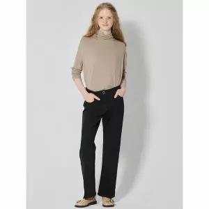 [하프클럽/르오트]헤리티지 버튼 기모 스트레이트 데님팬츠