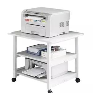 프린터선반 사이드테이블 이동식 프린터 수납 협탁 받침대 바퀴형 화이트