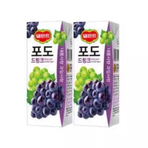 델몬트 드링크 포도 190ml 48팩 롯데칠성