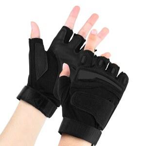 루카골 남성용 손가락 없는 전술 장갑, 야외 작업 스포츠용 오토바이 운전, 자전거 타기, 사격, 사냥, 등반, 작업용 장갑