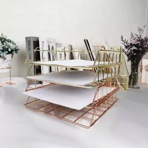 골드 서류 트레이 서류정리함 책상정리 서류보관함 멀티트레이 서류받침