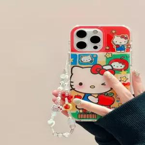 레드 애플 키티 아이폰 17 프로 맥스 스트랩 케이스