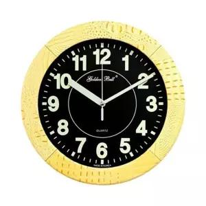 GB4600 야광 무소음 가죽 벽시계 31cm 옐로우 (WFKEPYA)
