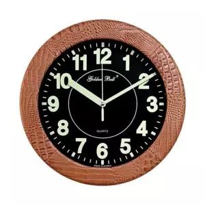 GB4603 야광 무소음 가죽 벽시계 31cm 브라운 (WFKEPYE)
