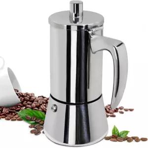 Supvision 4컵 두꺼운 모카 포트 304 스테인리스 스틸 200ml 이탈리아 에스프레소 커피 메이커 스토브탑