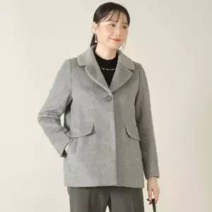 엄마옷 알파카 울 모직 테일러 카라 여성 봄 가을 초겨울 정장 긴팔 반 코트 J12531