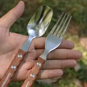 ( )캠핑문 원목 스푼 포크세트