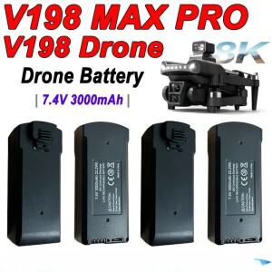 V198 GPS RC Quadcopter 예비 배터리 액세서리 부품  7.4V 3000mAh MAX PRO 8K 드론