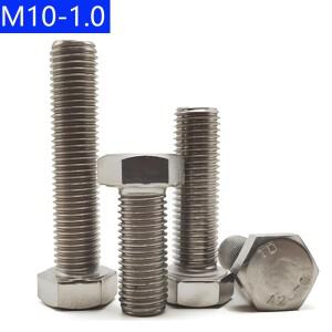 M10 - 1.0 ( 10mm ) 미세 나사 304 스테인레스 스틸 육각 캡 볼트/나사 DIN 933 탭 A2 70