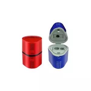 파버카스텔 트리오 연필깎이 칼라 청색.적색 갑(10개입) (WFKFR3K)