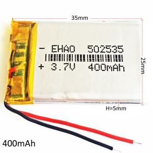 3.7V 400mAh 502535 LiPo 리튬 폴리머 충전식 배터리 셀 전원 Mp3 패드 DVD 전자 책 블루투스 헤드셋 헤드